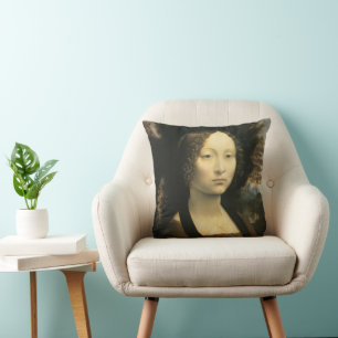 Coussin Portrait de Ginevra de' Benci de Léonard de Vinci