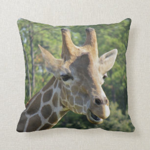 Coussin Portrait de girafe