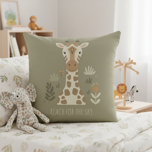 Coussin Portrait de girafe Safari ID1264 (Créateur téléchargé)