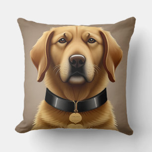 Coussin Portrait de Golden Retriever 