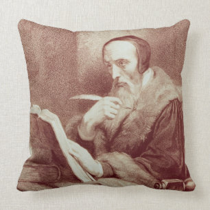 Coussin Portrait de Jean Calvin (1509-1564) (gravure)
