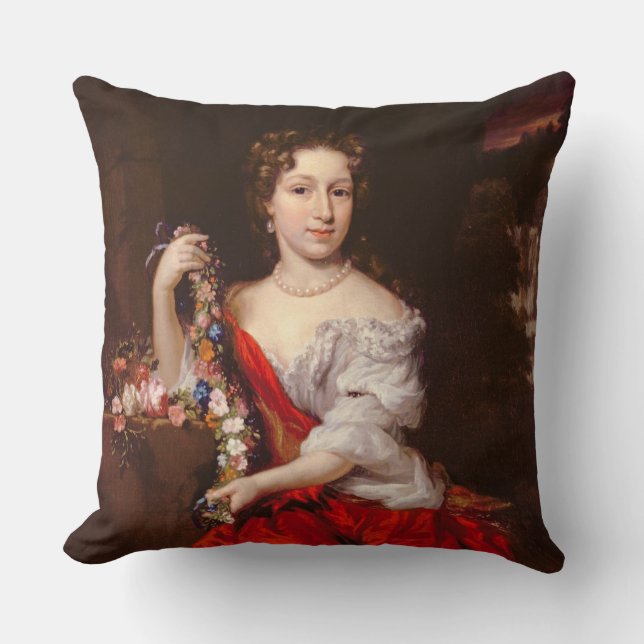 Coussin Portrait de jeune Madame (huile sur la toile) (Recto)