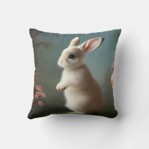 Coussin Portrait de lapin mignon