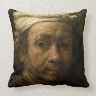 Coussin Portrait de l'artiste à son chevalet, détail de