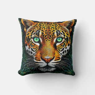 Coussin Portrait de léopard