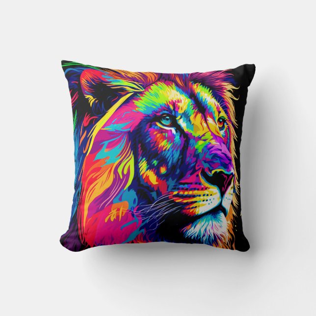 Coussin Portrait de Lion (Recto)