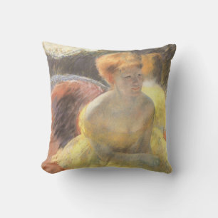 Coussin Portrait de Lydia au théâtre par Mary Cassatt