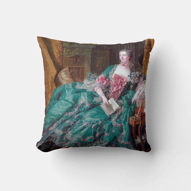 Coussin Portrait de Madame Pompadour, Boucher (Recto)