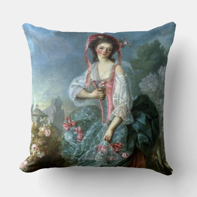 Coussin Portrait de Mademoiselle Guimard comme (Recto)