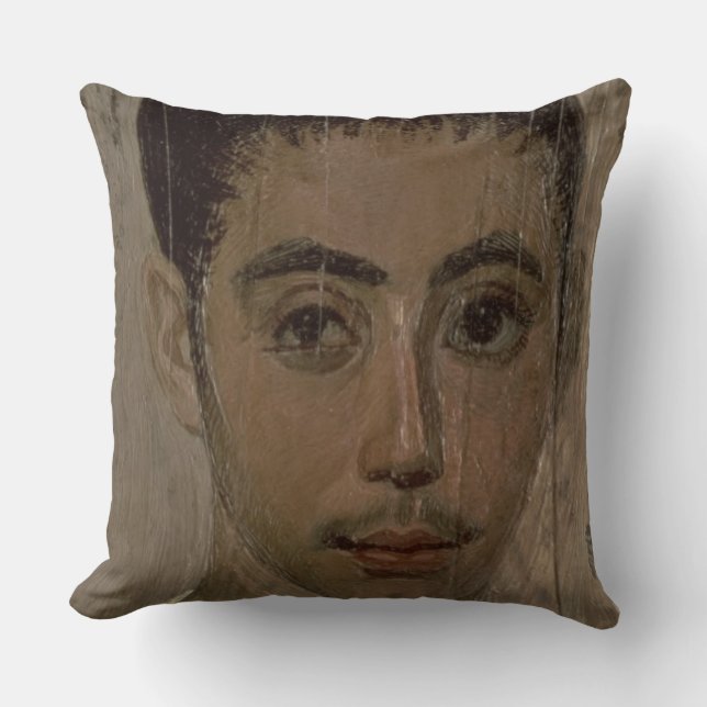 Coussin Portrait de maman d'un garçon avec un oeil blessé, (Recto)
