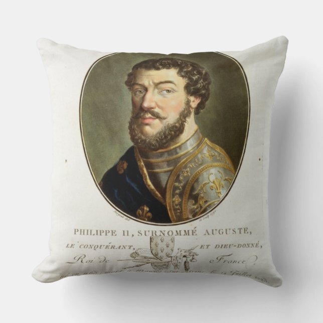 Coussin Portrait de Philip II, appelé Augustus, roi de (Recto)