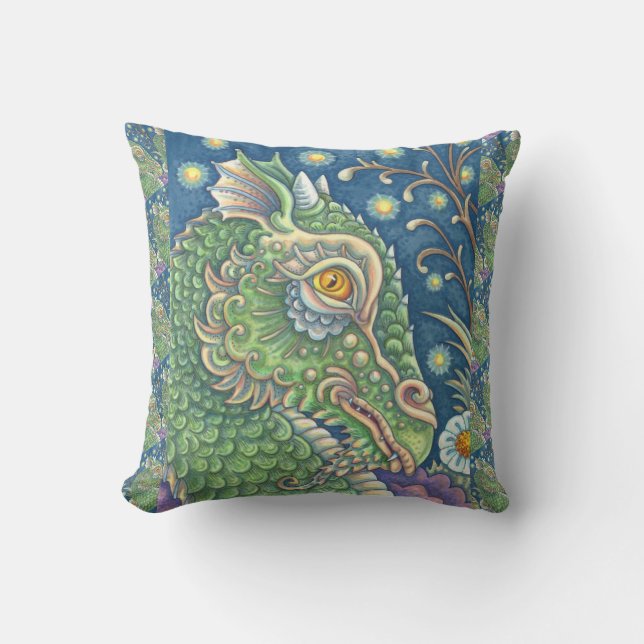 COUSSIN PORTRAIT DE TÊTE DE DRAGON MÉDIÉVAL, IMAGINAIRE SI (Recto)