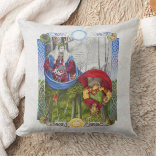 Coussin Portrait double du roi saint et du roi chêne