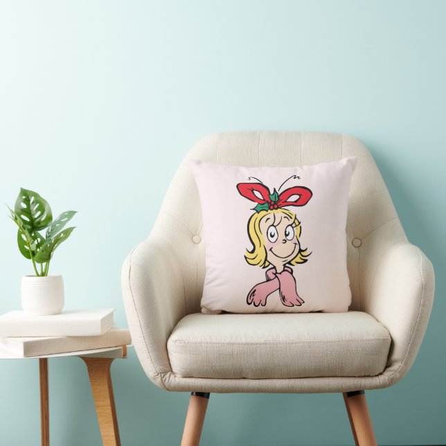 Coussin Portrait doux de Cindy Lou Who (Chaise)