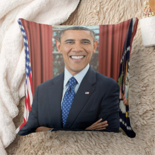 Coussin Portrait du Bureau Ovale, Obama Barack Président a