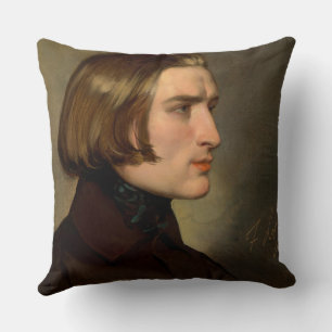 Coussin Portrait du compositeur Franz Liszt, 1838