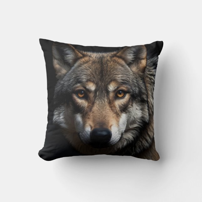 Coussin Portrait du loup (Recto)