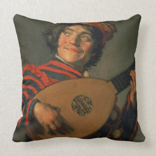 Coussin Portrait d'un farceur avec un luth (huile sur la