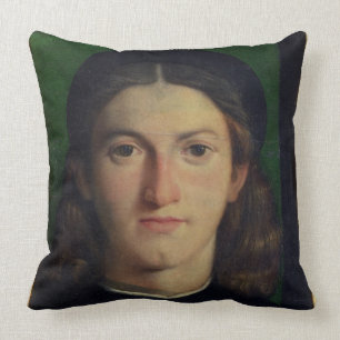 Coussin Portrait d'un jeune homme, c.1505 (huile sur le