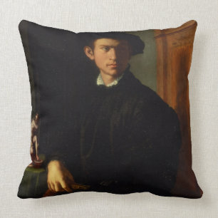 Coussin Portrait d'un jeune homme, c.1532-40 (huile sur le
