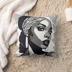 Coussin Portrait d'une femme noire