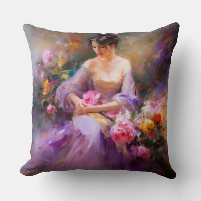 Coussin Portrait élégant (Recto)