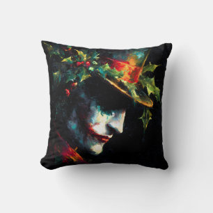 Coussin Portrait Festif Joker de Noël