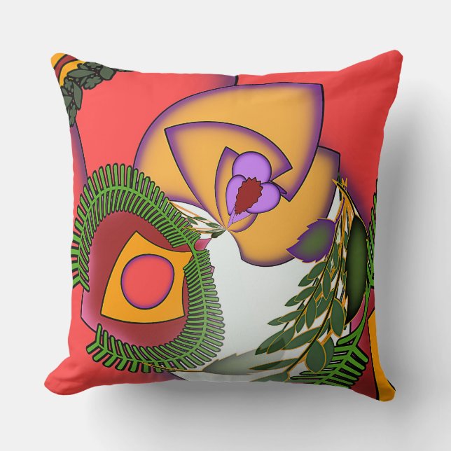 Coussin Portrait Floral Explosé (Recto)