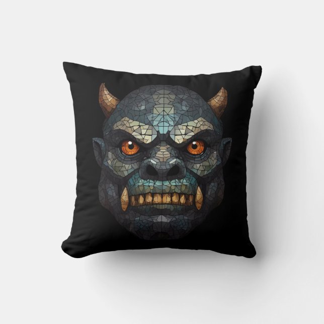 Coussin Portrait gobelin et orc (Recto)