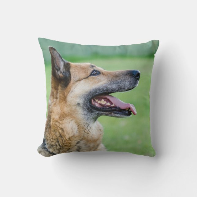 Coussin Portrait latéral du berger allemand (Recto)
