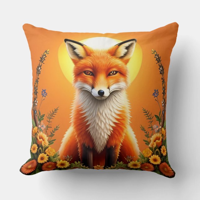 Coussin Portrait majestueux du renard (Recto)