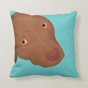 Coussin Portrait mignon de chien - pitbull adorable
