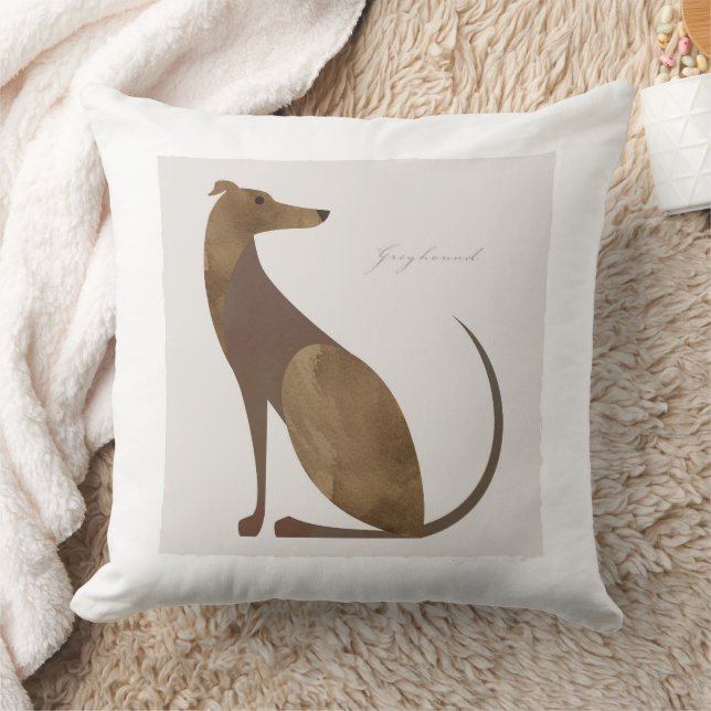 Coussin Portrait moderne Greyhound Dog (Couverture)