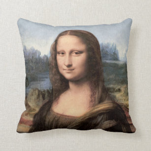Coussin Portrait/peinture de Mona Lisa