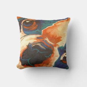 Coussin Portrait pour animaux de compagnie français Bulldo