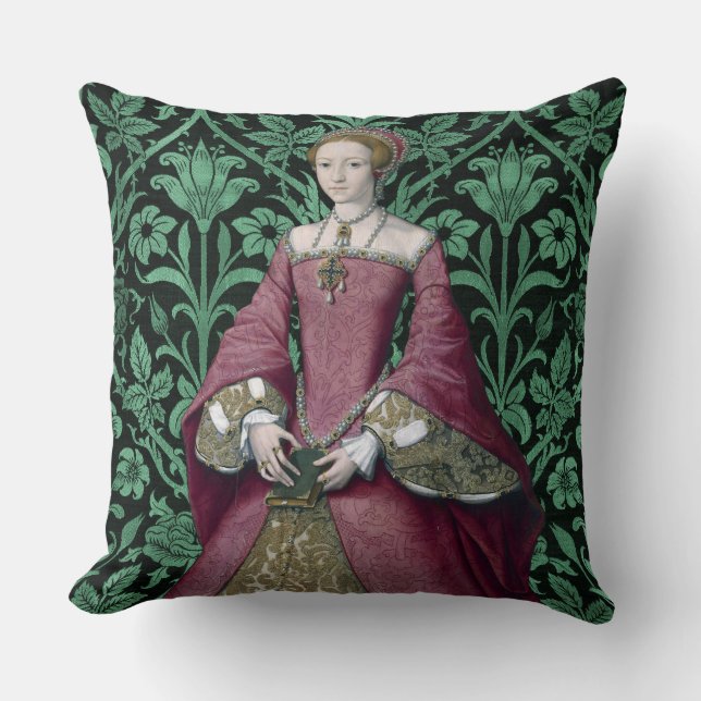 Coussin Portrait Princesse Elizabeth Tudor, Reine (Recto)