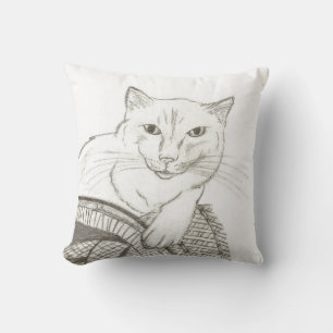 Coussin Portrait Ragdoll de chat - Violet