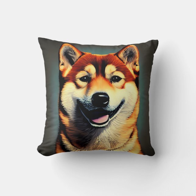 Coussin Portrait Shiba Personnalisé Photo Jeu d'oreiller (Recto)