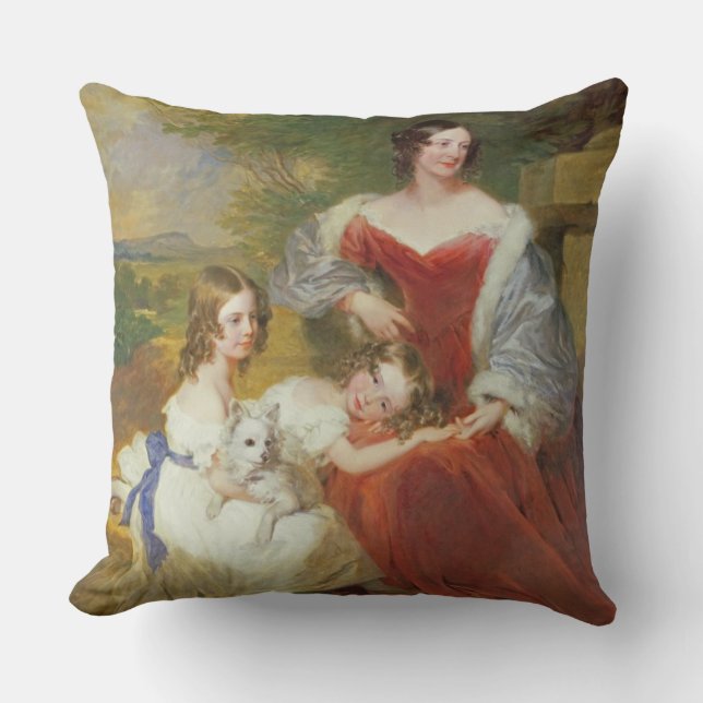 Coussin Portrait T32011 de Mme Sarah Frances Cooper et lui (Recto)