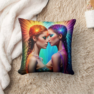 Coussin Portrait Twin Vivid Avec Éclairage Dramatique