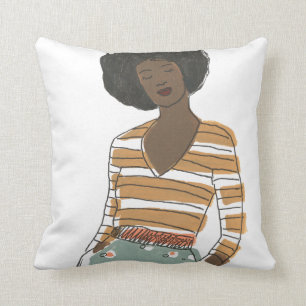 Coussin Portrait Vignette de mode