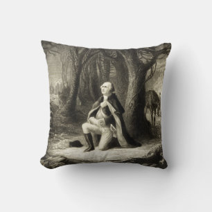 Coussin Portrait vintage de George Washington prier