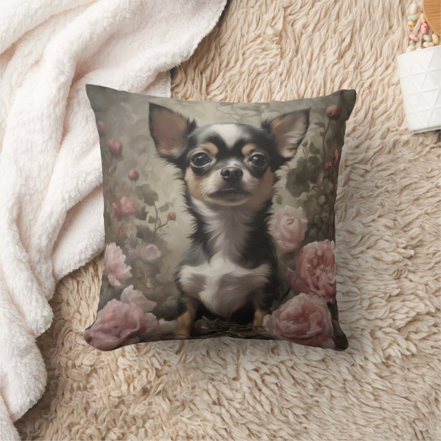 Coussin Portraits de races de chiens de fleurs 9 (Couverture)