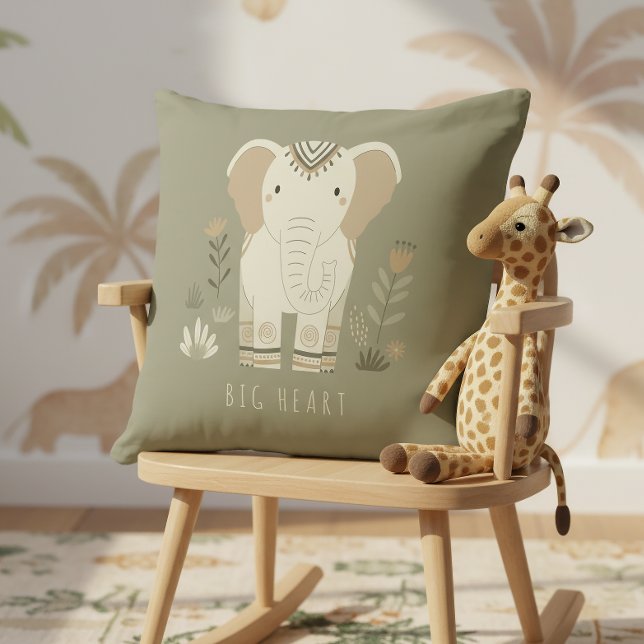 Coussin Portraits Safari Éléphant ID1264 (Créateur téléchargé)