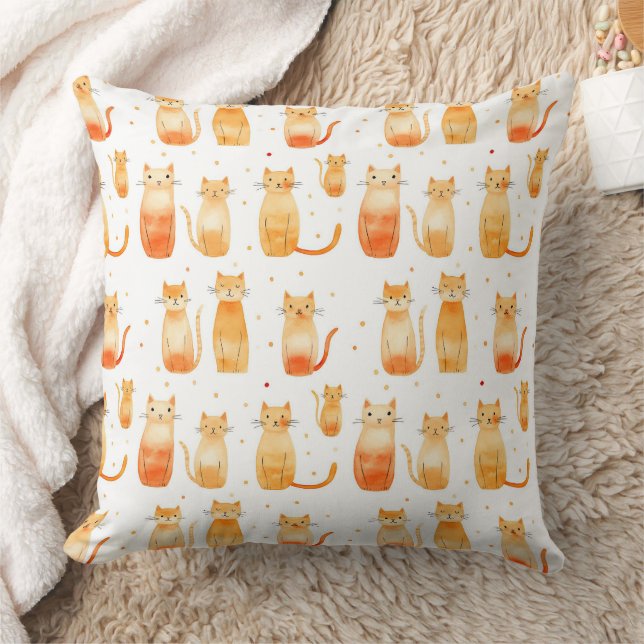 Coussin Ports et chats orange - Sac-cadeau moyen (Couverture)