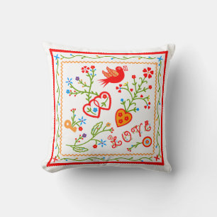Coussin Portugais amoureux de folk mouchoirs motif