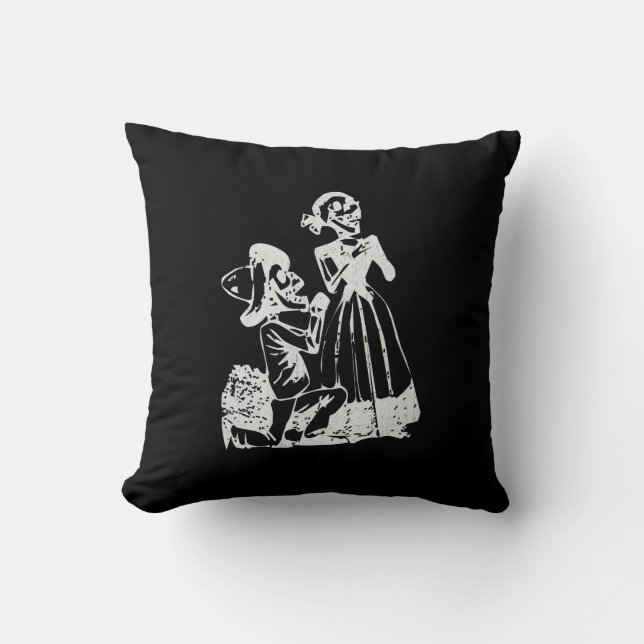 Coussin Posada Calavera Courting on Bended Knee (Recto)