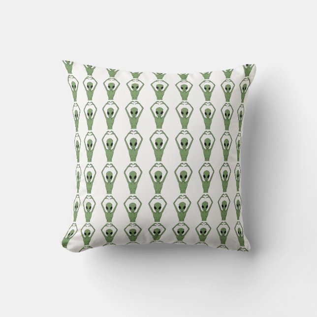 Coussin Pose de cœur extraterrestre (Recto)