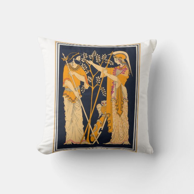 Coussin Poseidon et Athéna (Recto)
