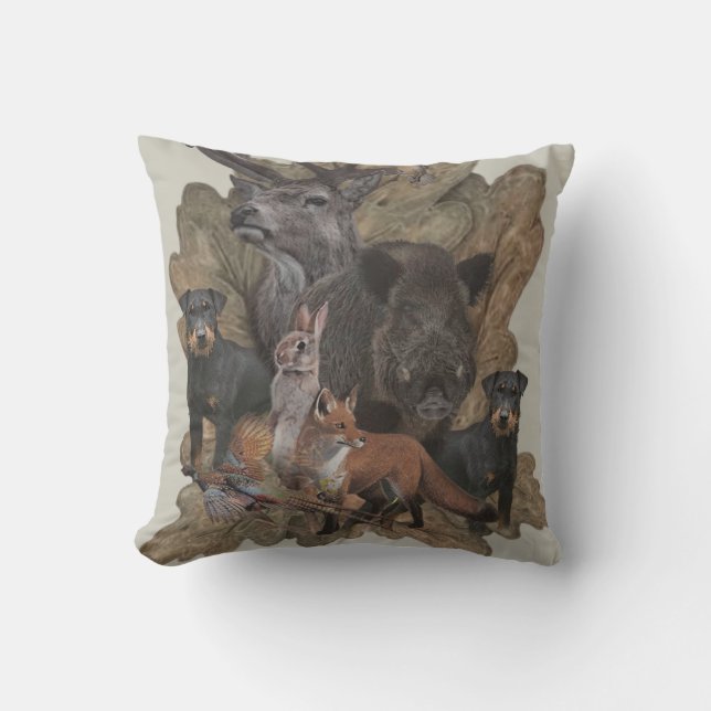 Coussin Post de la Tapisserie de Terrier de chasse alleman (Recto)